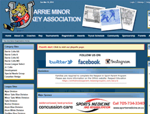 Tablet Screenshot of barrieminorhockey.net